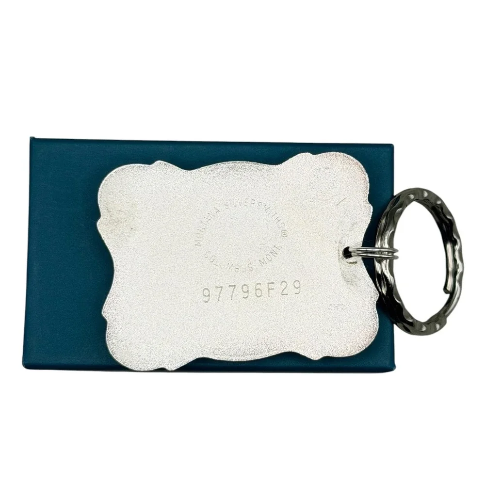 Montana Silversmiths Western Grizzly Bear Keychain Two Tone Silver Gold 97796F29